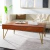 Pine Two Drawer Coffee Table In Natural/Gold - Safavieh COF2238A -Safavieh Homeware 187 cof2238a room