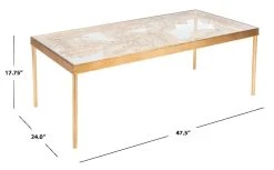 Leilani Palm Leaf Coffee Table In Gold Leaf - Safavieh COF2500A -Safavieh Homeware 187 cof2500a dim