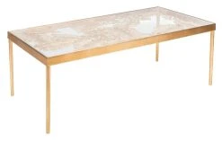 Leilani Palm Leaf Coffee Table In Gold Leaf - Safavieh COF2500A -Safavieh Homeware 187 cof2500a side