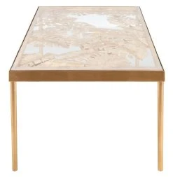 Leilani Palm Leaf Coffee Table In Gold Leaf - Safavieh COF2500A -Safavieh Homeware 187 cof2500a side2
