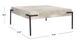 Eli Square Coffee Table In Light Grey/Black - Safavieh COF4200A 10 Eli Square Coffee Table In Light Grey/Black - Safavieh COF4200A -Safavieh Homeware 187 cof4200a dim