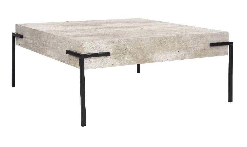 Eli Square Coffee Table In Light Grey/Black - Safavieh COF4200A 8 Eli Square Coffee Table In Light Grey/Black - Safavieh COF4200A - Image 6