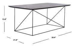 Rylee Rectangle Coffee Table In Dark Grey/Black - Safavieh COF4202B 11 Rylee Rectangle Coffee Table In Dark Grey/Black - Safavieh COF4202B -Safavieh Homeware 187 cof4202b dim
