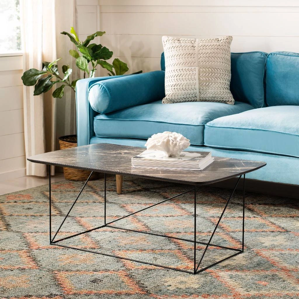 Rylee Rectangle Coffee Table In Dark Grey/Black - Safavieh COF4202B 3 Rylee Rectangle Coffee Table In Dark Grey/Black - Safavieh COF4202B