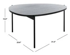 Sven Coffee Table In Dark Grey Oak/Black - Safavieh COF4203A -Safavieh Homeware 187 cof4203a dim
