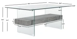 KAYLEY GLASS COFFEE TABLE - Safavieh COF7004B -Safavieh Homeware 187 cof7004b 6