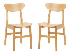 Lucca Retro Dining Chair In Natural - Safavieh DCH1001A-SET2