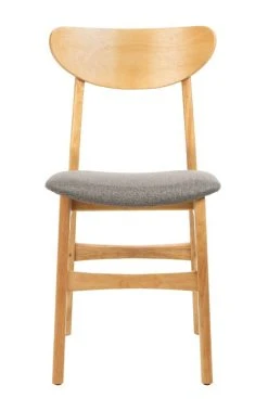 Lucca Retro Dining Chair In Natural/Grey - Safavieh DCH1001B-SET2 -Safavieh Homeware 187 dch1001b set2 front