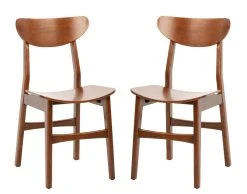 Lucca Retro Dining Chair In Cherry - Safavieh DCH1001D-SET2