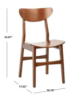 Lucca Retro Dining Chair In Cherry - Safavieh DCH1001D-SET2 -Safavieh Homeware 187 dch1001d set2 dim