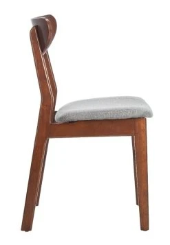 Lucca Retro Dining Chair In Cherry/Grey - Safavieh DCH1001E-SET2 -Safavieh Homeware 187 dch1001e set2 side2