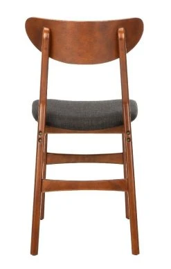 Lucca Retro Dining Chair In Cherry/Black - Safavieh DCH1001F-SET2 -Safavieh Homeware 187 dch1001f set2 back