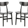 Lucca Retro Dining Chair In Black - Safavieh DCH1001G-SET2 -Safavieh Homeware 187 dch1001g set2