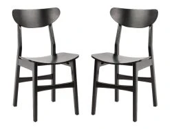 Lucca Retro Dining Chair In Black - Safavieh DCH1001G-SET2