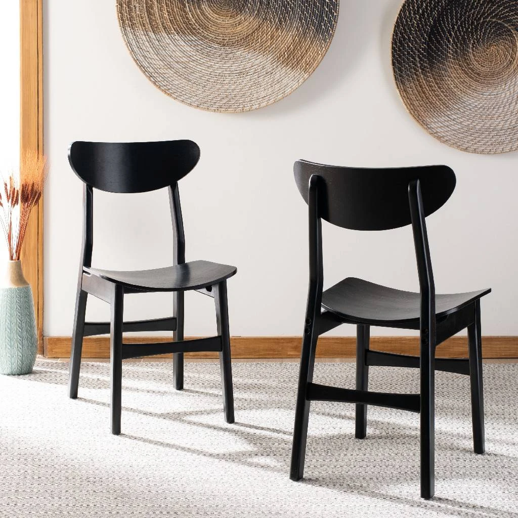 Lucca Retro Dining Chair In Black - Safavieh DCH1001G-SET2 4 Lucca Retro Dining Chair In Black - Safavieh DCH1001G-SET2 - Image 2