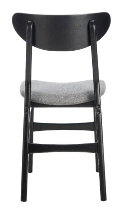 Lucca Retro Dining Chair In Black/Grey - Safavieh DCH1001H-SET2 -Safavieh Homeware 187 dch1001h set2 back
