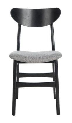 Lucca Retro Dining Chair In Black/Grey - Safavieh DCH1001H-SET2 -Safavieh Homeware 187 dch1001h set2 front