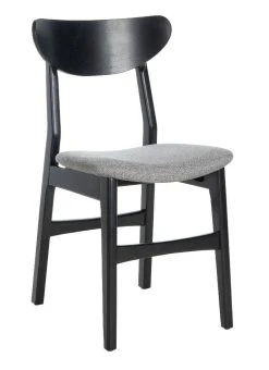 Lucca Retro Dining Chair In Black/Grey - Safavieh DCH1001H-SET2 -Safavieh Homeware 187 dch1001h set2 side