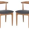 Lionel Retro Dining Chair In Brown/Dark Grey - Safavieh DCH1003A-SET2 -Safavieh Homeware 187 dch1003a set2