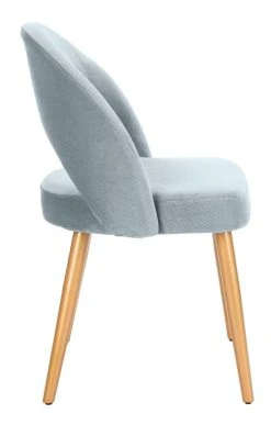 Giani Retro Dining Chair In Slate Blue/Gold - Safavieh DCH6201B-SET2 -Safavieh Homeware 187 dch6201b set2 side2