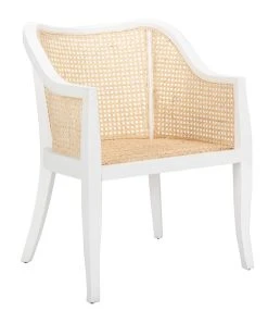 Maika Dining Chair In White/Natural - Safavieh DCH9500B -Safavieh Homeware 187 dch9500b side