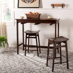 Colbie 3 Piece Pub Set In Espresso - Safavieh DNS1000B