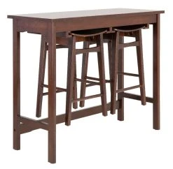 Colbie 3 Piece Pub Set In Espresso - Safavieh DNS1000B 7 Colbie 3 Piece Pub Set In Espresso - Safavieh DNS1000B -Safavieh Homeware 187 dns1000b side