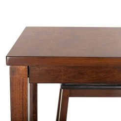 Ilana 3 Piece Pub Set In Chestnut/Black - Safavieh DNS9202A