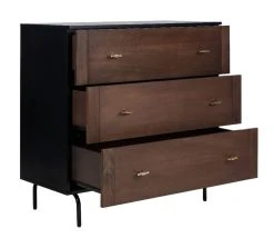 Genevieve 3 Drawer Dresser In Black/Walnut - Safavieh DRS5000A 16 Genevieve 3 Drawer Dresser In Black/Walnut - Safavieh DRS5000A -Safavieh Homeware 187 drs5000a side