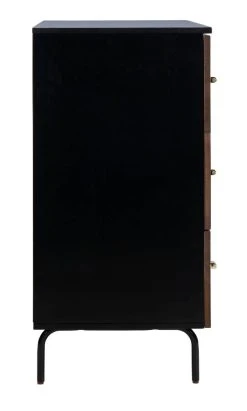 Genevieve 3 Drawer Dresser In Black/Walnut - Safavieh DRS5000A 17 Genevieve 3 Drawer Dresser In Black/Walnut - Safavieh DRS5000A -Safavieh Homeware 187 drs5000a side2