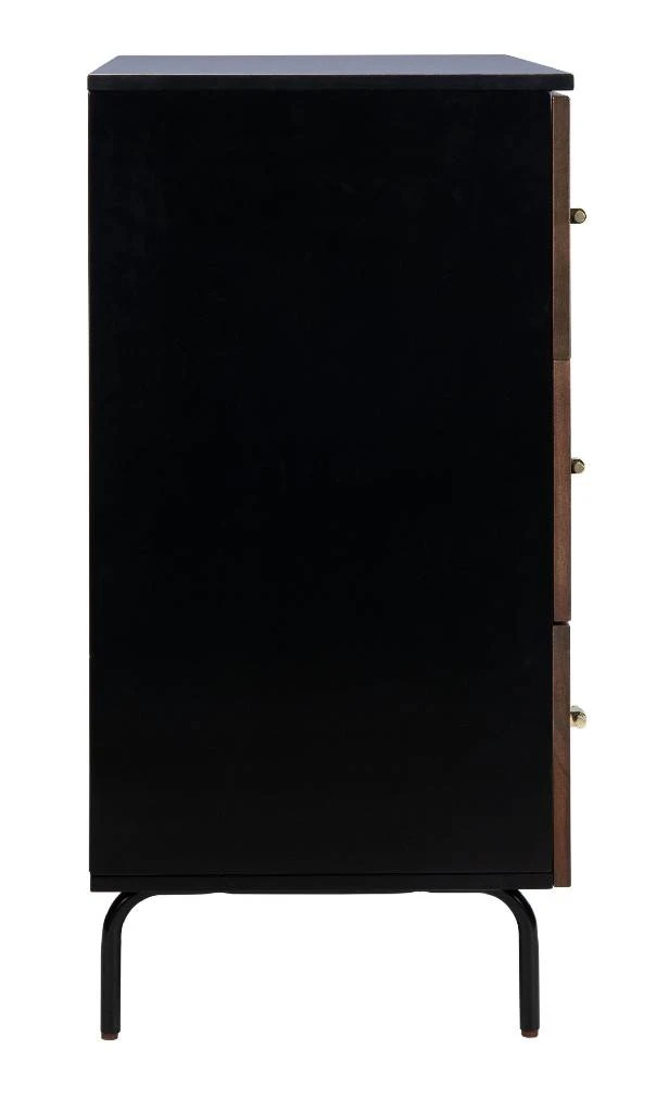 Genevieve 3 Drawer Dresser In Black/Walnut - Safavieh DRS5000A 10 Genevieve 3 Drawer Dresser In Black/Walnut - Safavieh DRS5000A - Image 8