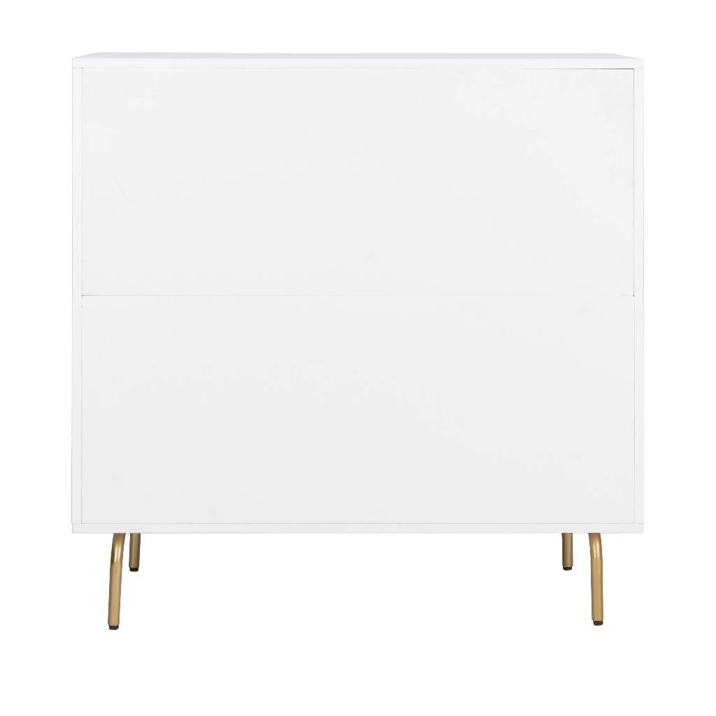 Genevieve 3 Drawer Dresser In White/Walnut - Safavieh DRS5000B 4 Genevieve 3 Drawer Dresser In White/Walnut - Safavieh DRS5000B - Image 2