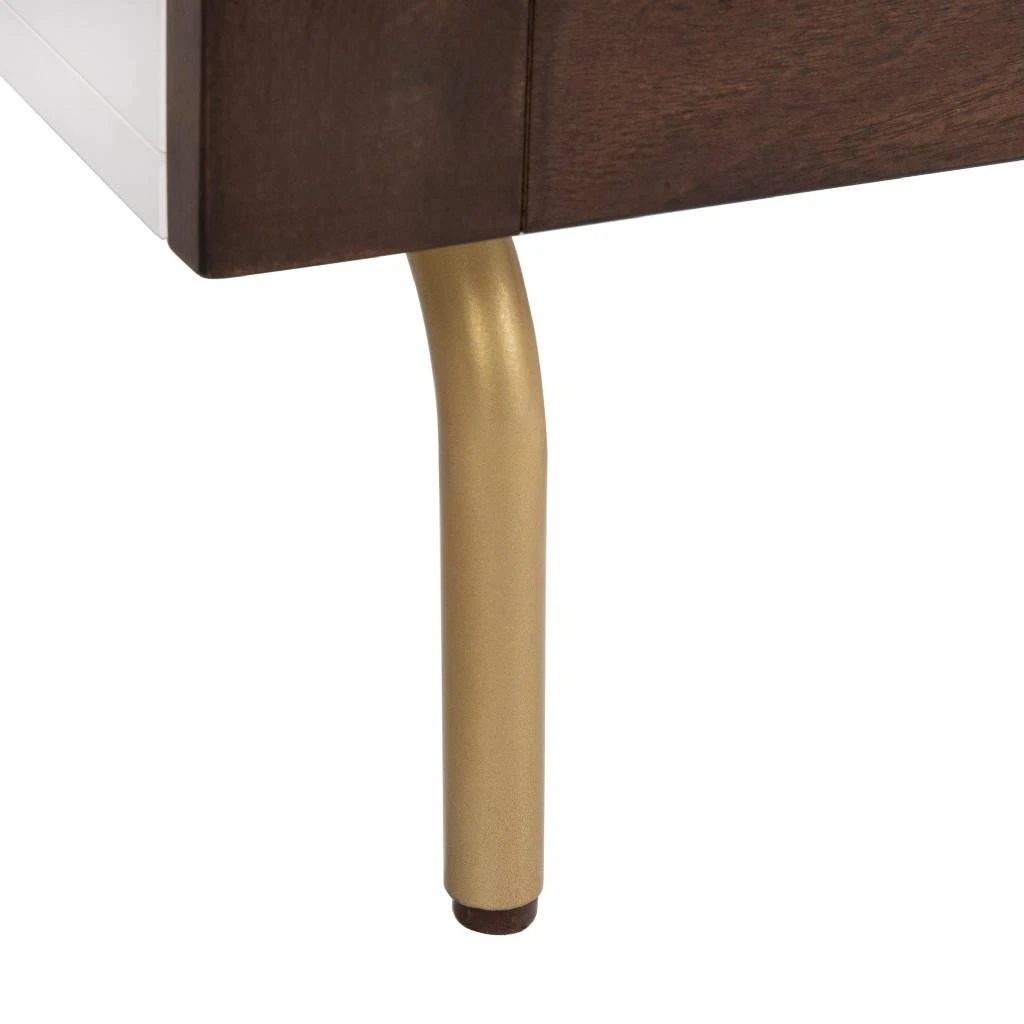 Genevieve 3 Drawer Dresser In White/Walnut - Safavieh DRS5000B 8 Genevieve 3 Drawer Dresser In White/Walnut - Safavieh DRS5000B - Image 6