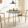 Mindy Wood Top Dining Table In Grey/White Wash - Safavieh DTB6500A