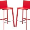 Janet 28.5" H Bar Stool (Set Of 2) In Red/Chrome - Safavieh FOX2004R-SET2 1 Janet 28.5" H Bar Stool (Set Of 2) In Red/Chrome - Safavieh FOX2004R-SET2 -Safavieh Homeware 187 fox2004r set2