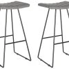 Akito Bar Stool In Grey/Black - Safavieh FOX2010C-SET2 1 Akito Bar Stool In Grey/Black - Safavieh FOX2010C-SET2 -Safavieh Homeware 187 fox2010c set2
