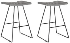 Akito Counter Stool In Grey/Black - Safavieh FOX2011C-SET2