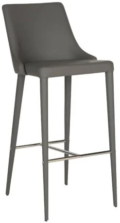 Summerset Bar Stool In Grey/Chrome - Safavieh FOX2016H -Safavieh Homeware 187 fox2016h side