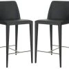 Garretson Counter Stool In Black/Chrome - Safavieh FOX2021B-SET2 -Safavieh Homeware 187 fox2021b set2