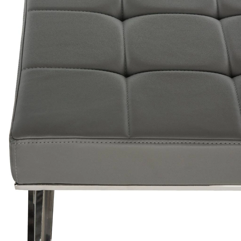 Micha Ottoman In Grey/Chrome - Safavieh FOX2022B 4 Micha Ottoman In Grey/Chrome - Safavieh FOX2022B - Image 2
