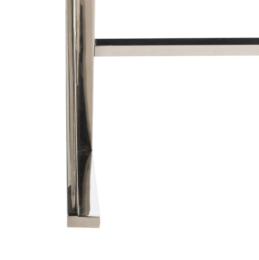 Micha Ottoman In Black/Chrome - Safavieh FOX2022D 7 Micha Ottoman In Black/Chrome - Safavieh FOX2022D - Image 5