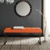 Micha Bench In Orange/Chrome - Safavieh FOX2023C -Safavieh Homeware 187 fox2023c room