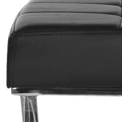 Micha Bench In Black/Chrome - Safavieh FOX2023D -Safavieh Homeware 187 fox2023d detail