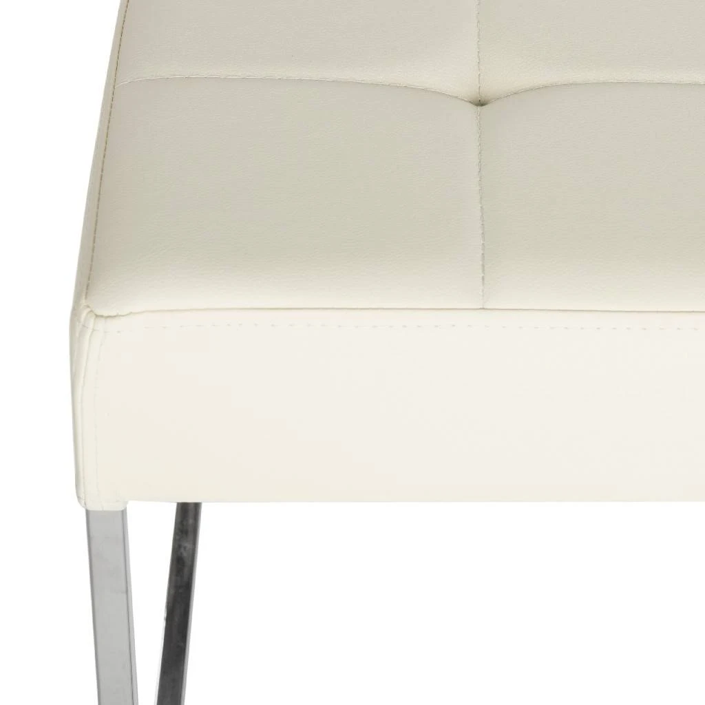Roitfeld Ottoman In Creme/Chrome - Safavieh FOX2024A 4 Roitfeld Ottoman In Creme/Chrome - Safavieh FOX2024A - Image 2