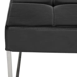 Roitfeld Ottoman In Black/Chrome - Safavieh FOX2024D -Safavieh Homeware 187 fox2024d detail