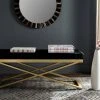 Acra Bench In Black/Gold/Gold - Safavieh FOX2027E -Safavieh Homeware 187 fox2027e room