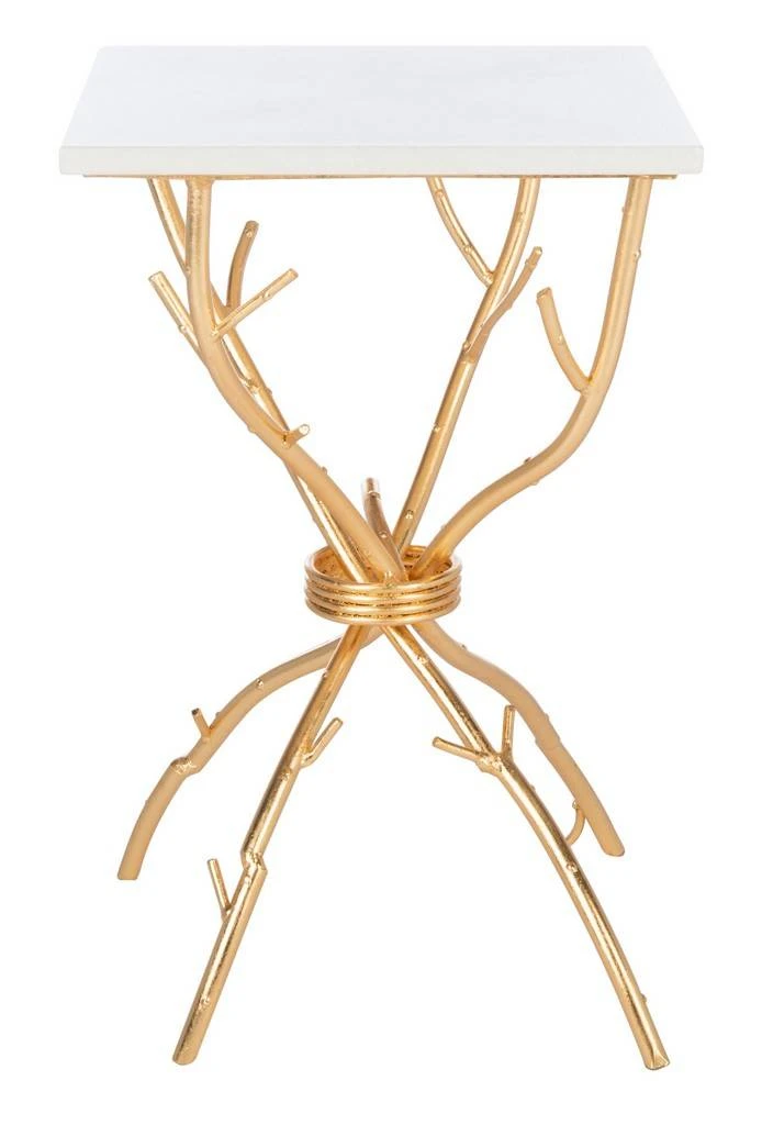 ALEXA MARBLE TOP GOLD ACCENT TABLE - Safavieh FOX2501A 4 ALEXA MARBLE TOP GOLD ACCENT TABLE - Safavieh FOX2501A - Image 2