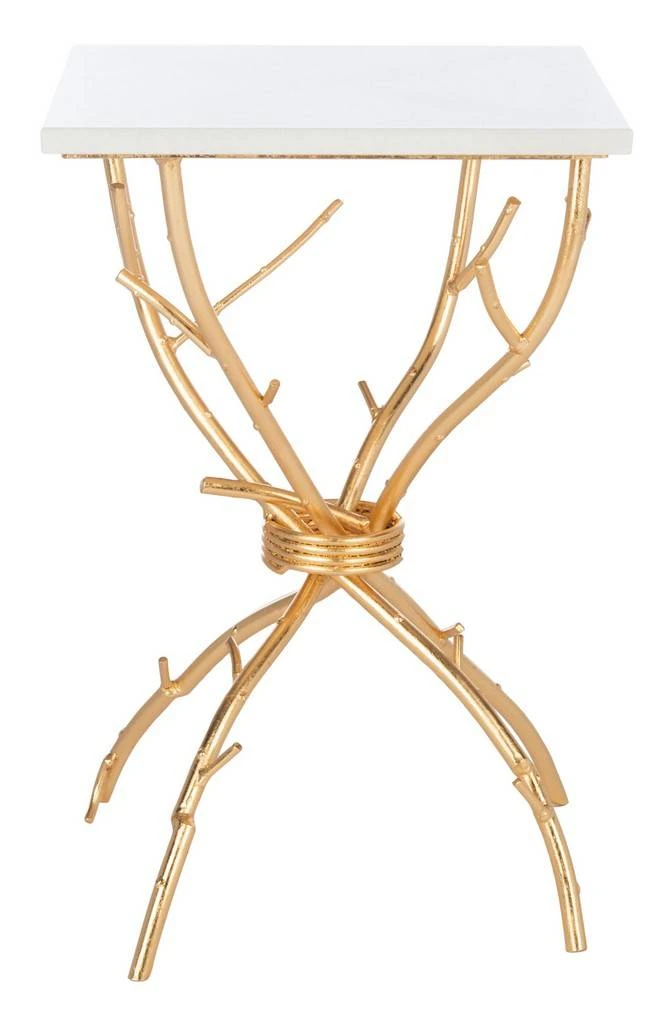 ALEXA MARBLE TOP GOLD ACCENT TABLE - Safavieh FOX2501A 7 ALEXA MARBLE TOP GOLD ACCENT TABLE - Safavieh FOX2501A - Image 5