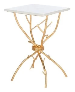 ALEXA MARBLE TOP GOLD ACCENT TABLE - Safavieh FOX2501A 20 ALEXA MARBLE TOP GOLD ACCENT TABLE - Safavieh FOX2501A -Safavieh Homeware 187 fox2501a 5