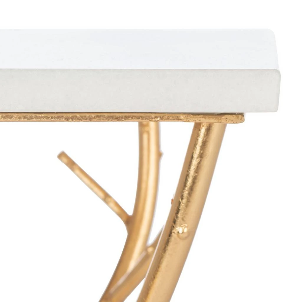 ALEXA MARBLE TOP GOLD ACCENT TABLE - Safavieh FOX2501A 10 ALEXA MARBLE TOP GOLD ACCENT TABLE - Safavieh FOX2501A - Image 8